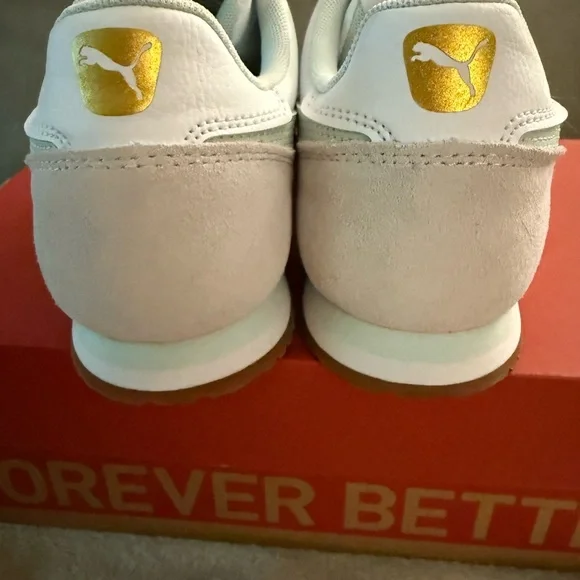 Puma Turino White and Mint Sneakers - Picture 4 of 6